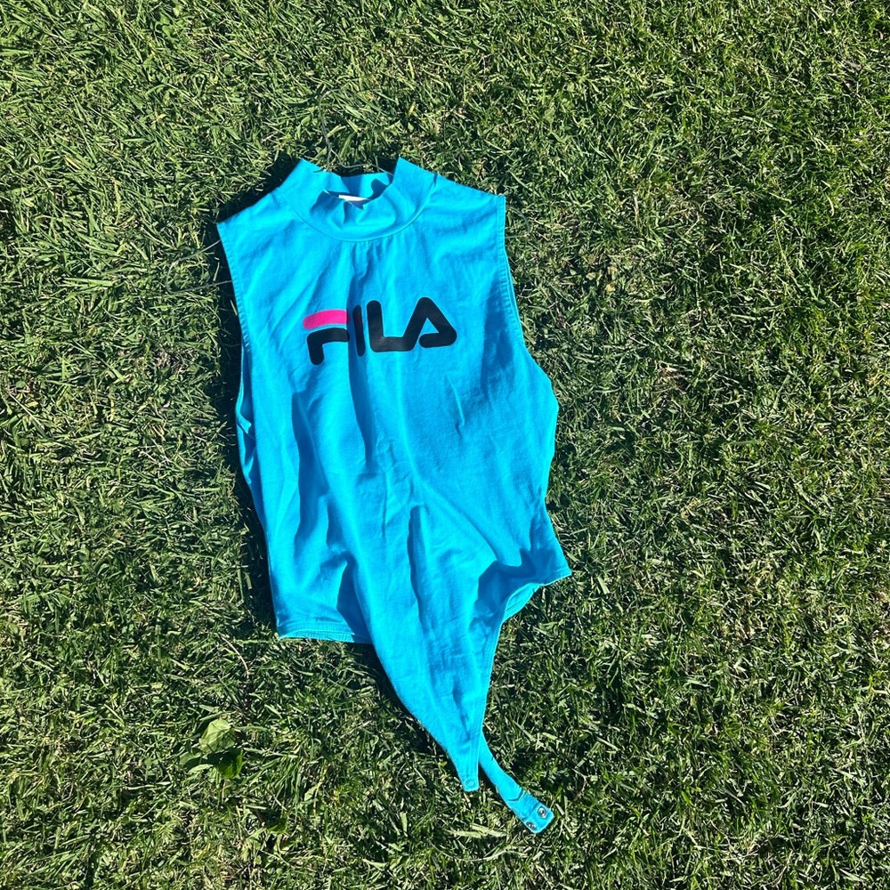 Fila Blue Sleeveless Bodysuit